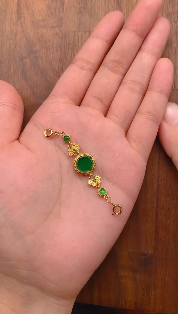 【闪购商品】翡翠吊坠(不含链)银S925镶嵌无事牌延长链