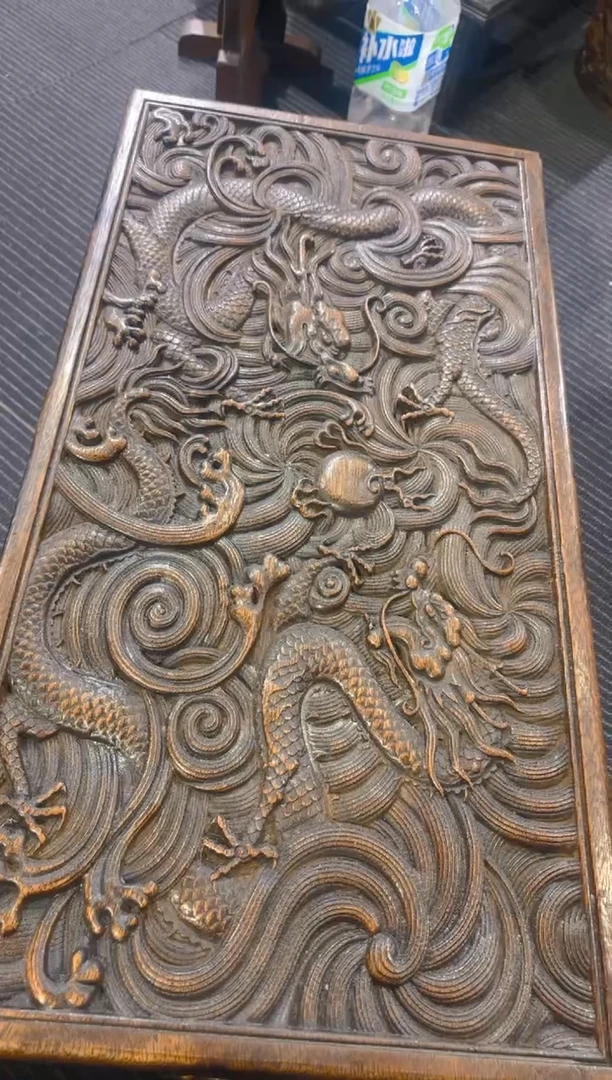 木李*A0555紫檀雕刻板以直播间截图