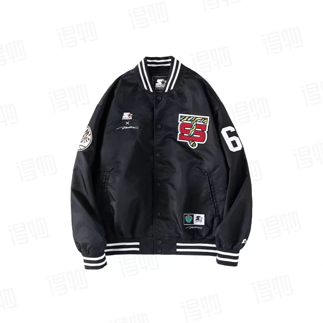 STARTER 字母虎年拼接图案棒球服外套 男女同款 黑色 SF-006