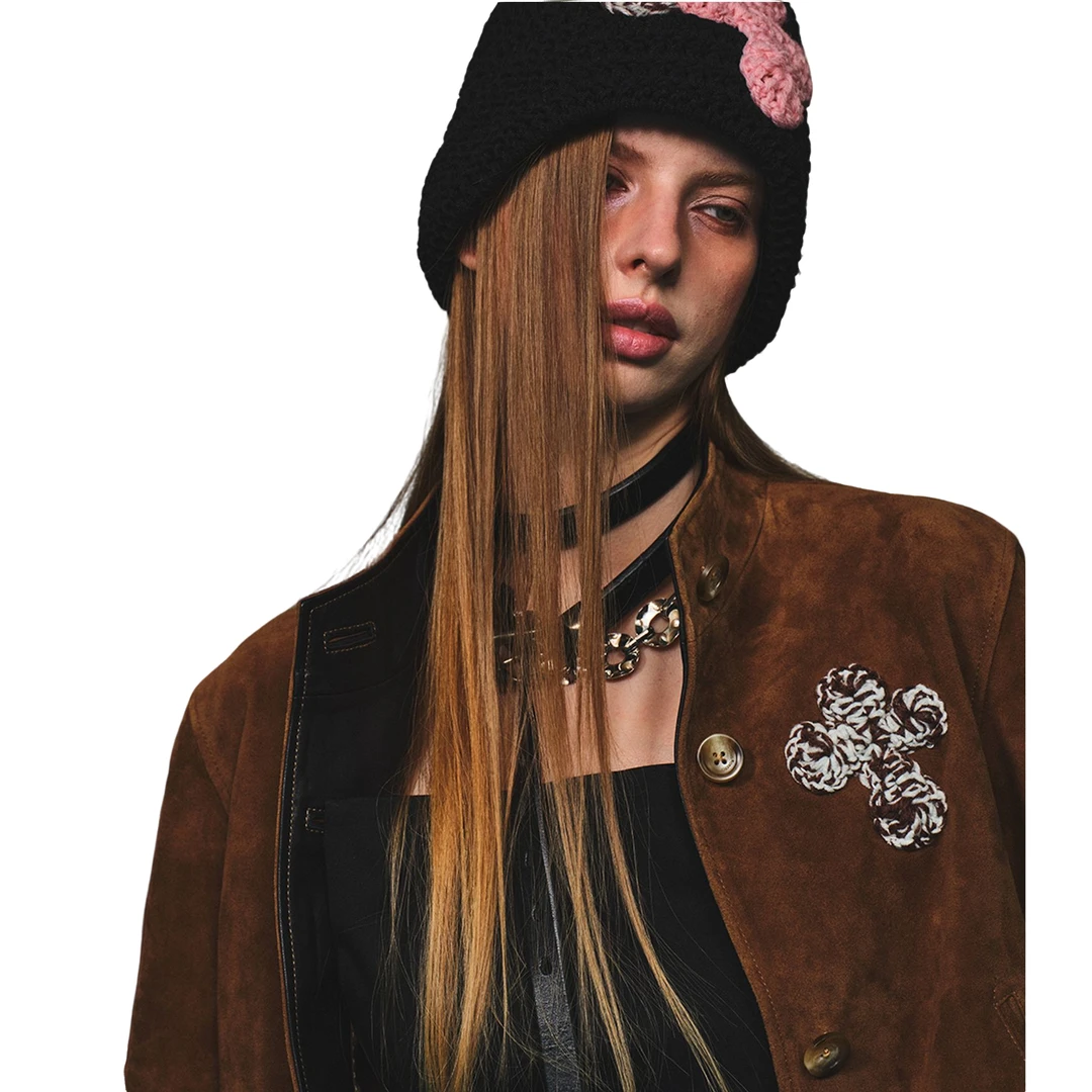 【DoubleCheck】Not-Boring Boreboi 金桐儇同款羊皮修身短款车夹克