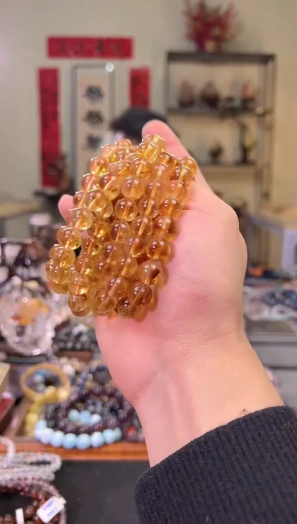 【闪购商品】黄晶手串未镶嵌10+mm黄塔晶（多样性发其一）