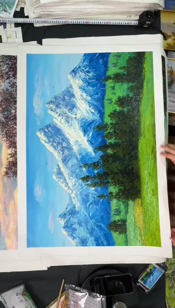 油画【特价画芯】朝鲜画家原创手绘油画作品