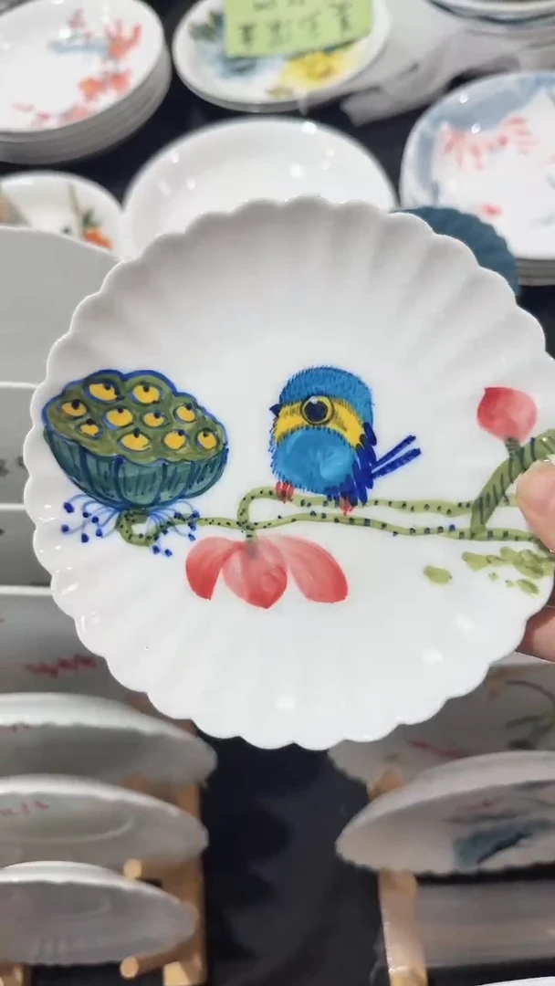 其他景德镇高温瓷（菊花碟）