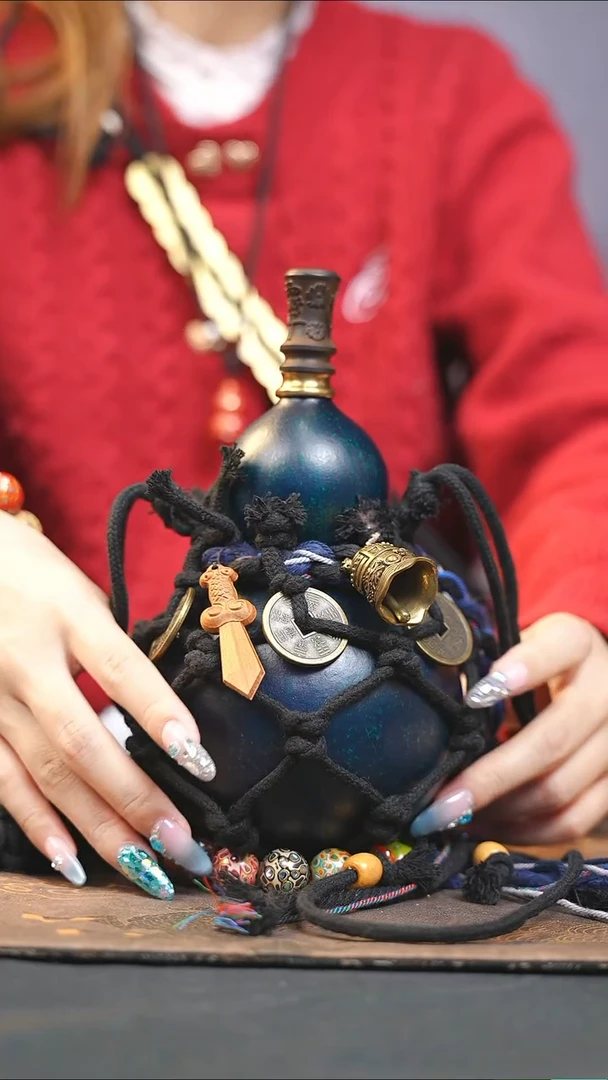 【闪购商品】WY140大漆酒葫芦不包手串及旋转底座