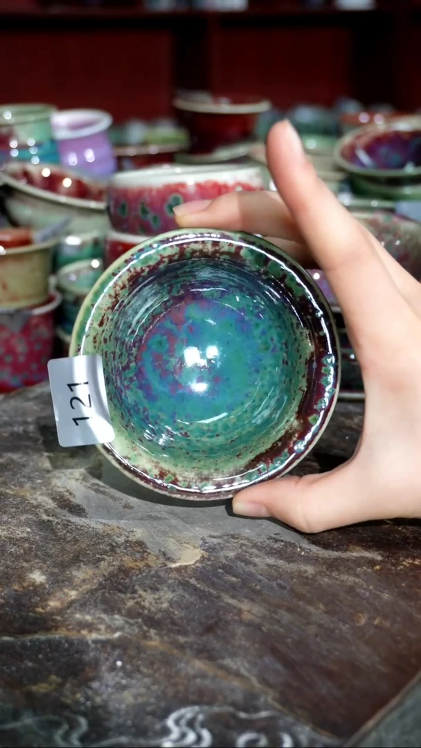 摆件精品窑变钧瓷茶器