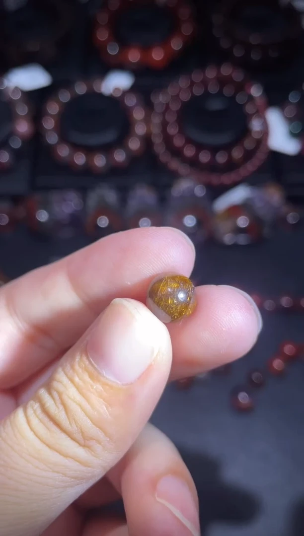 水晶珠宝半成品未镶嵌极光8mm