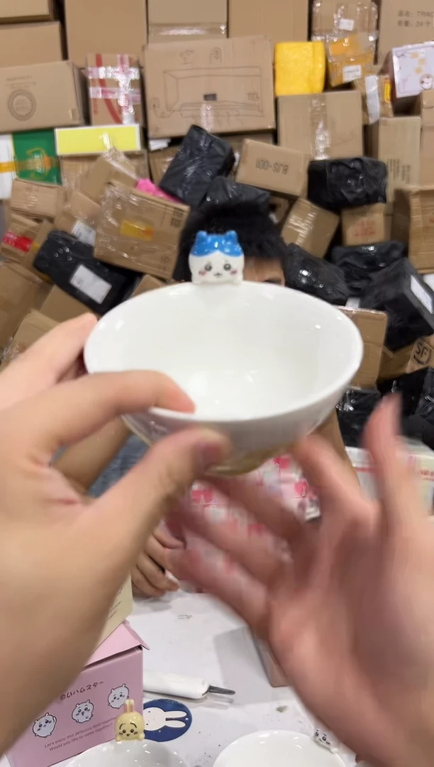 瓷片原盒小八公仔碗