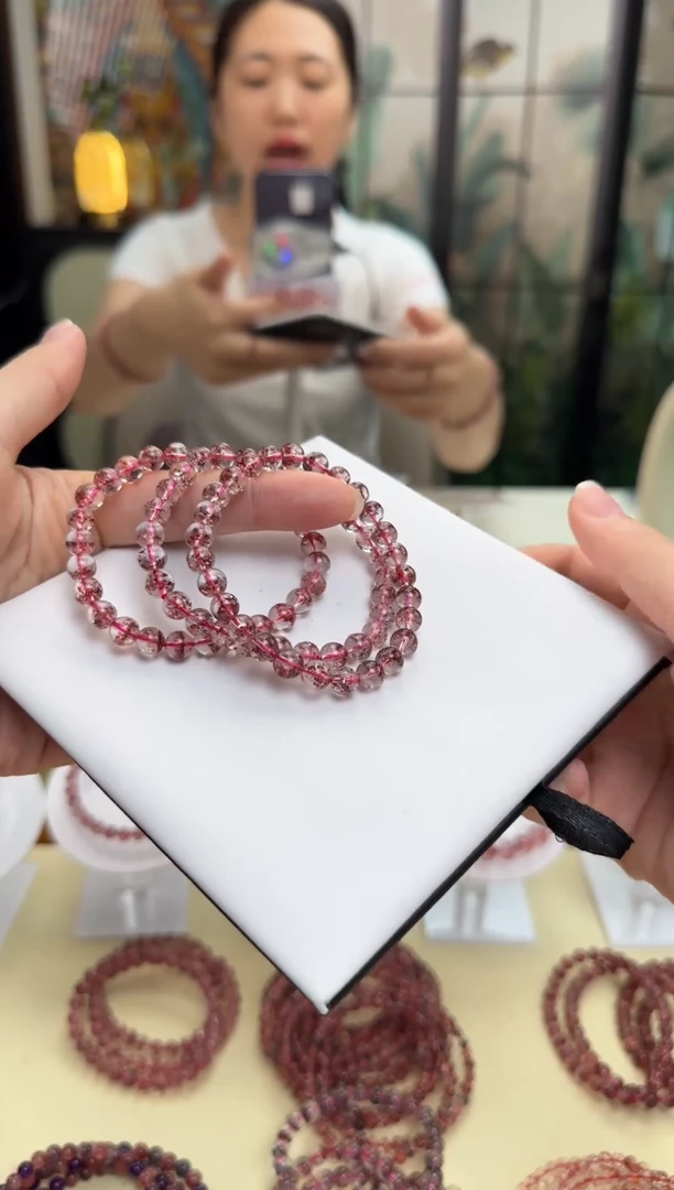 未镶嵌戒指水晶彼岸花金草莓6mm 多样性发一