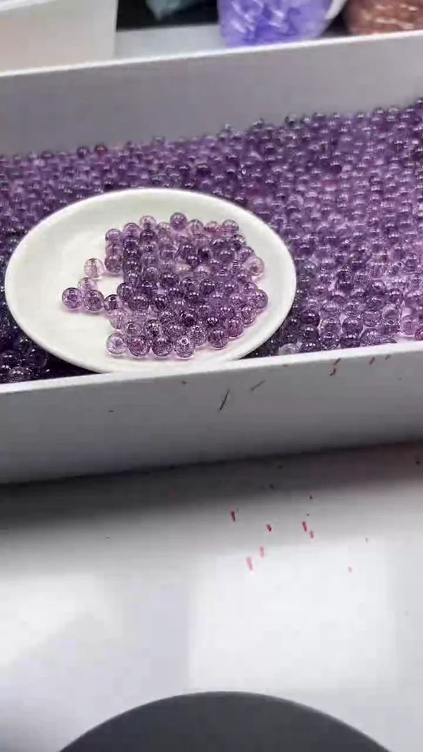 颈饰未镶嵌水晶w1694乌梅紫阿赛8mm*20颗