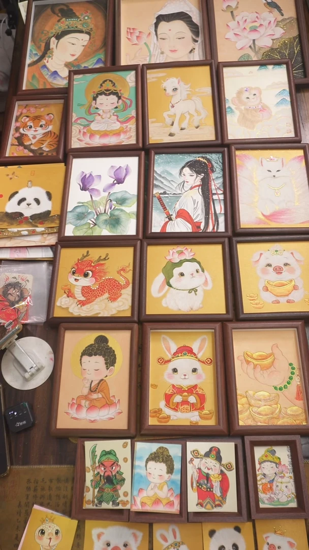 国画迷你仙客来花卉套装10