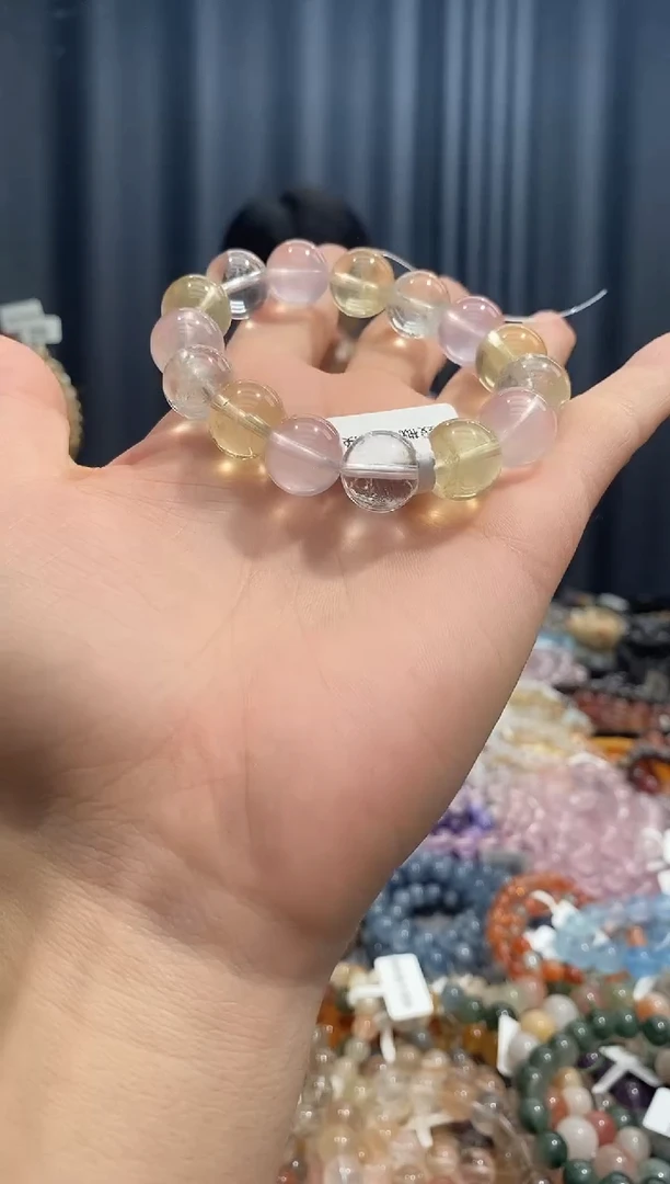 未镶嵌手链水晶荷*蛋多宝