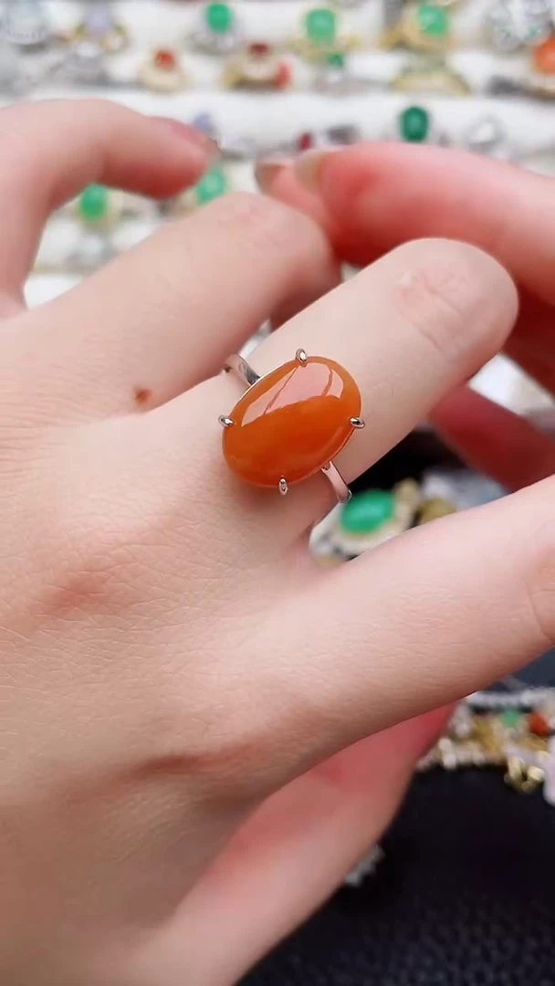 银S925镶嵌戒指翡翠72