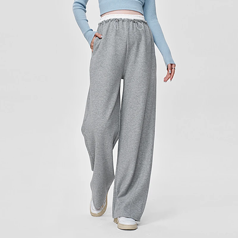 孕妇阔腿裤春秋款外穿无托腹长裤秋装2024新款休闲卫裤秋季直筒裤