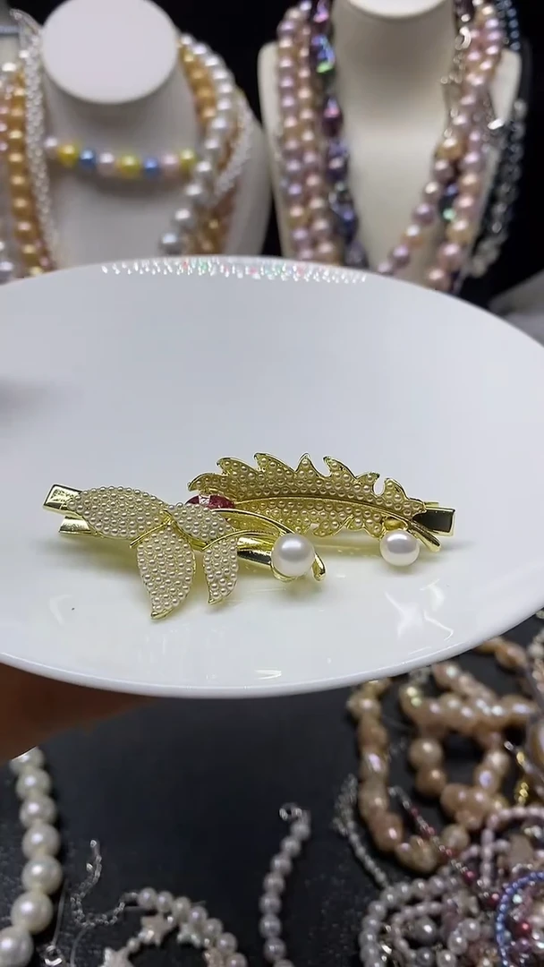 颈饰未镶嵌淡水珍珠多人发夹