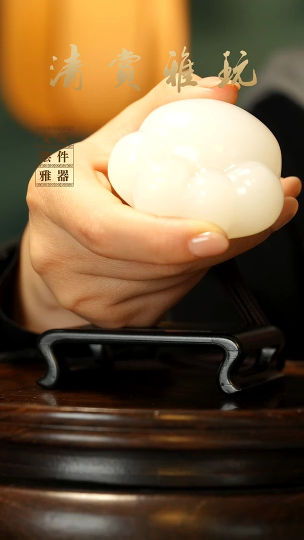 玉《猫爪》手把件摆件