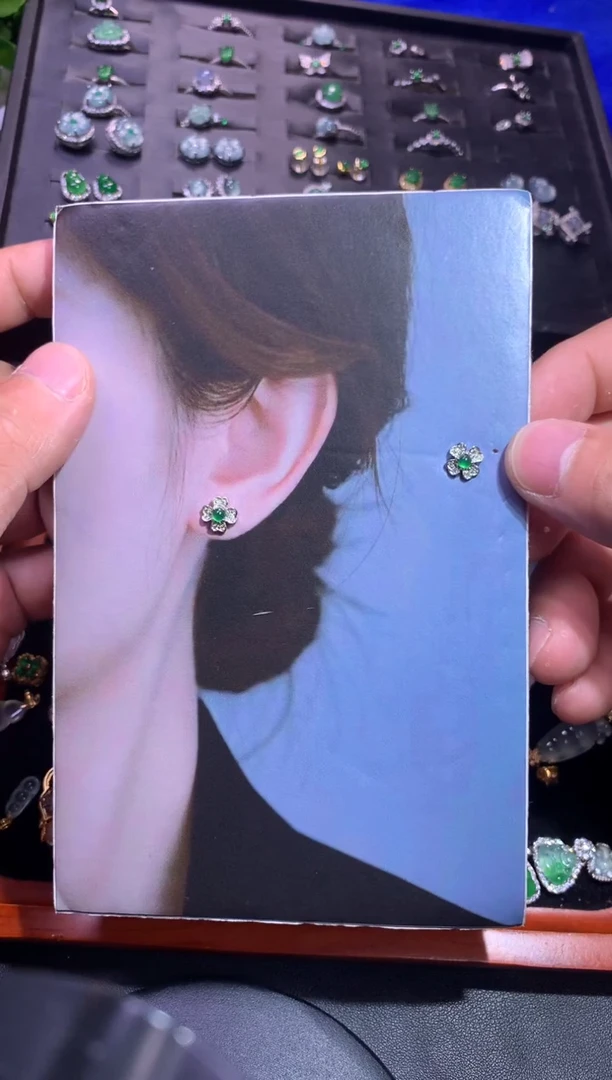 翡翠银S925镶嵌吊坠(不含链)1