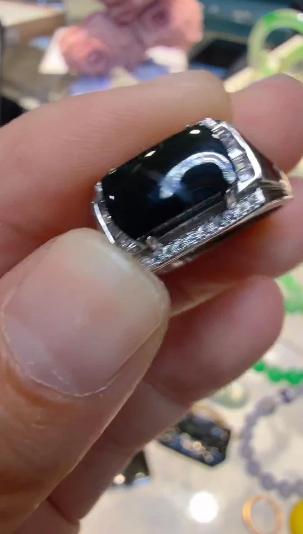 银S925镶嵌戒指翡翠多样性团购发一件