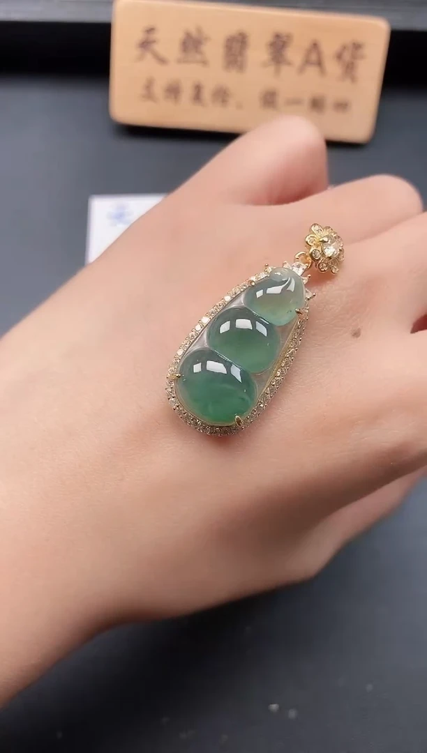 银S925镶嵌戒指翡翠11