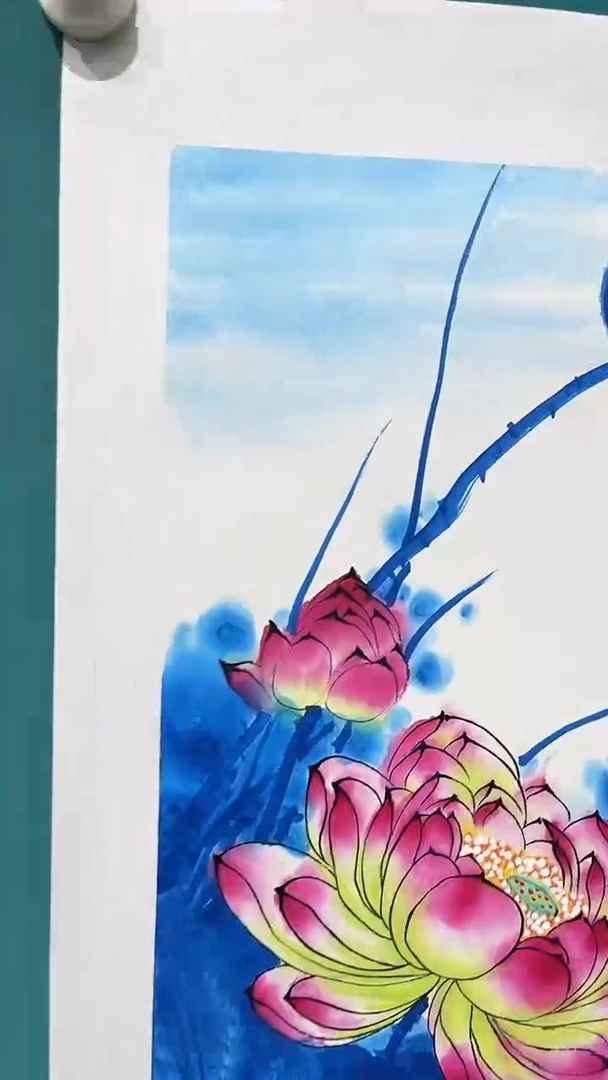 国画宋轲-1平尺-彩墨花鸟《彩墨诗境》