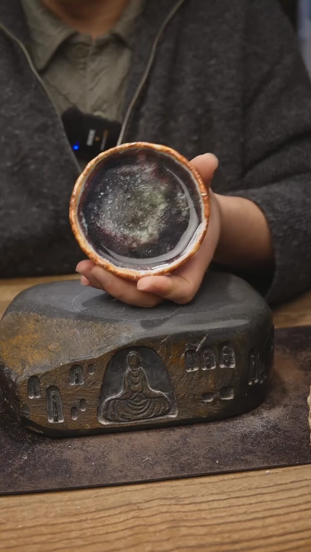 甘石陶艺开播福利蓝色杯垫手同