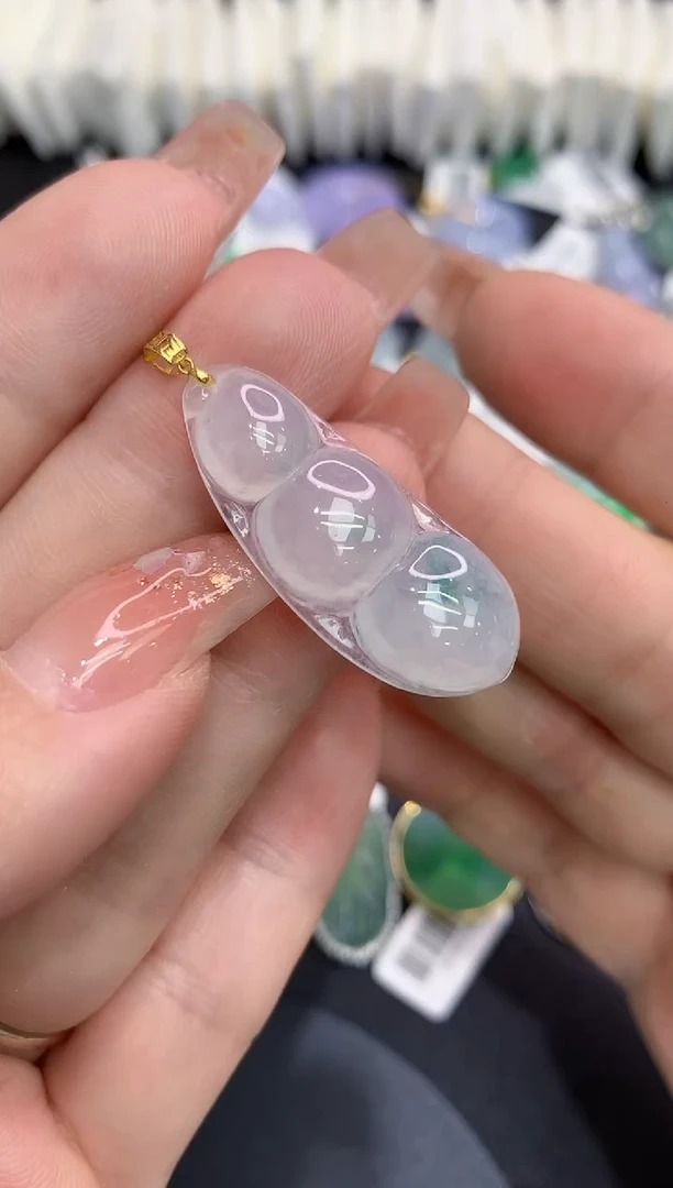 吊坠(不含链)18K金镶嵌翡翠11111111111111