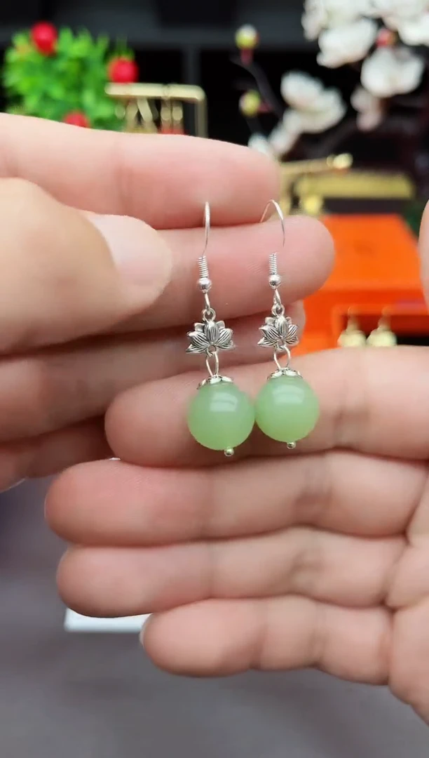 玛瑙/玉髓耳饰银S925镶嵌427000