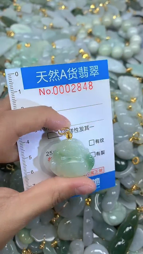 颈饰未镶嵌翡翠净货挂件-2848