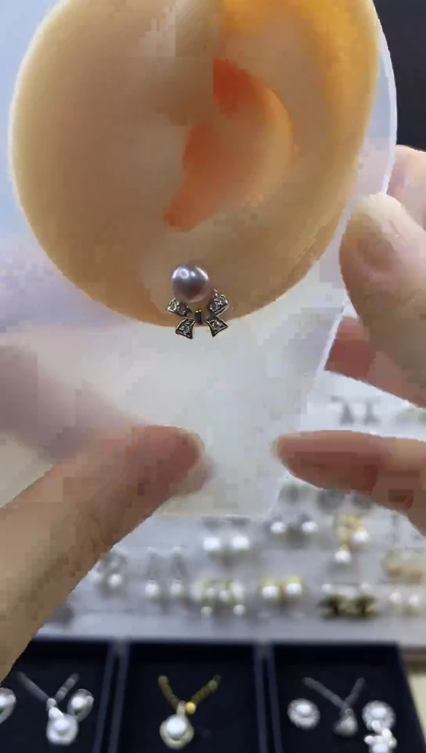 合金耳饰淡水珍珠50