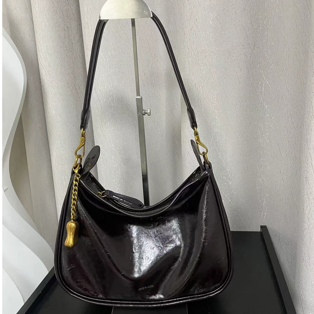 2024新款简约高级大容量单肩斜挎包888醇咖色