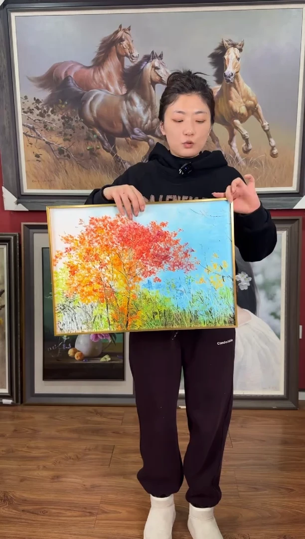 油画【60号】约53*35cm丨朝鲜原创纯手绘孤品油画丨带装裱