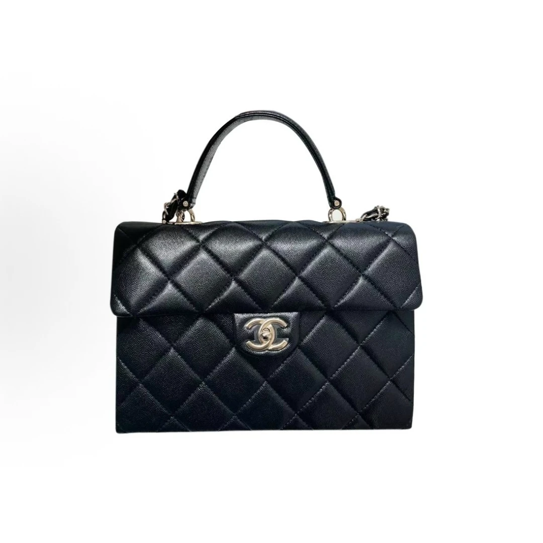 未使用 Chanel/香奈儿 珊专属 24P kelly盒子包 荔枝皮 芯片