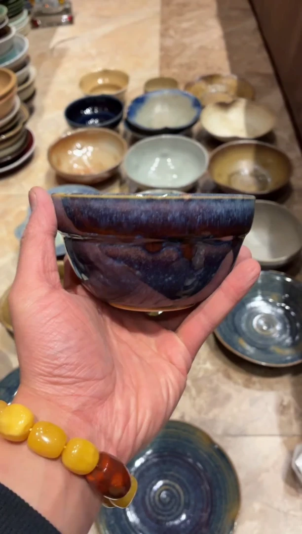 瓷片5寸苏打蓝葫芦碗（福利款）