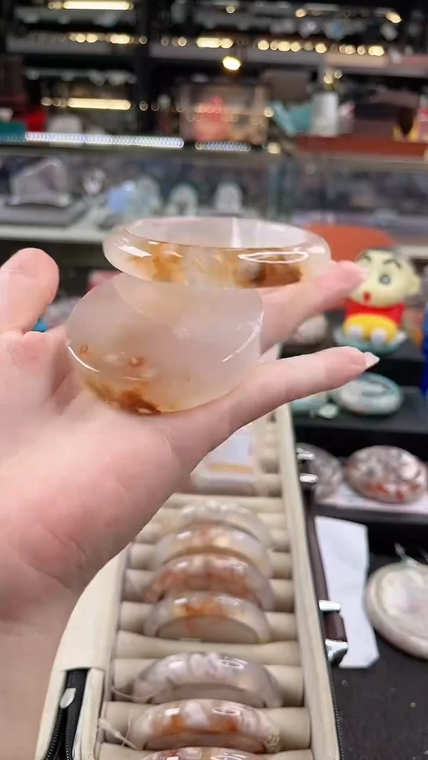 未镶嵌手镯石英质玉60圈口 （赠品镯心）32538