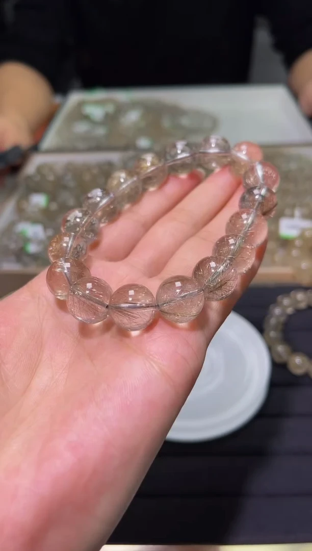 未镶嵌手链水晶J020-13mm魔鬼银发单圈-多样性发其一