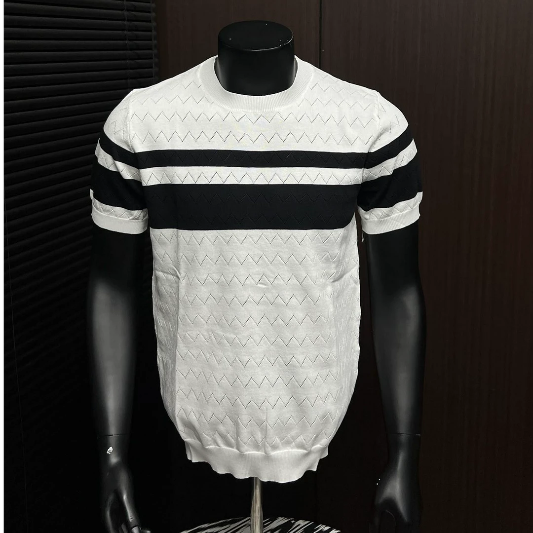 【koztun】圆领领针织3611男士休闲夏季修身短袖袖透气圆领百搭