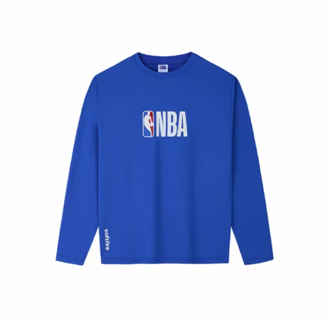 NBA正品联名款儿童休闲百搭薄款圆领长袖童装SOFTFIRE