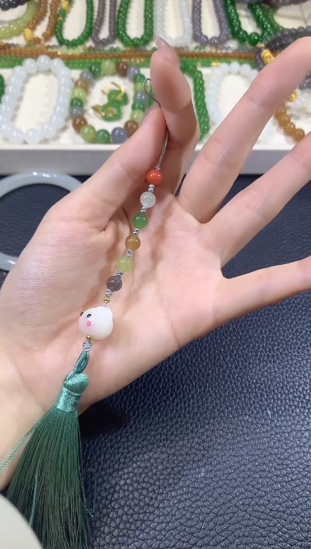 和田玉未镶嵌手机链A4    多样性发一件