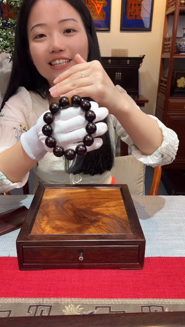 檀香紫檀（小叶紫檀）手串/手链手串1.8爆满金星