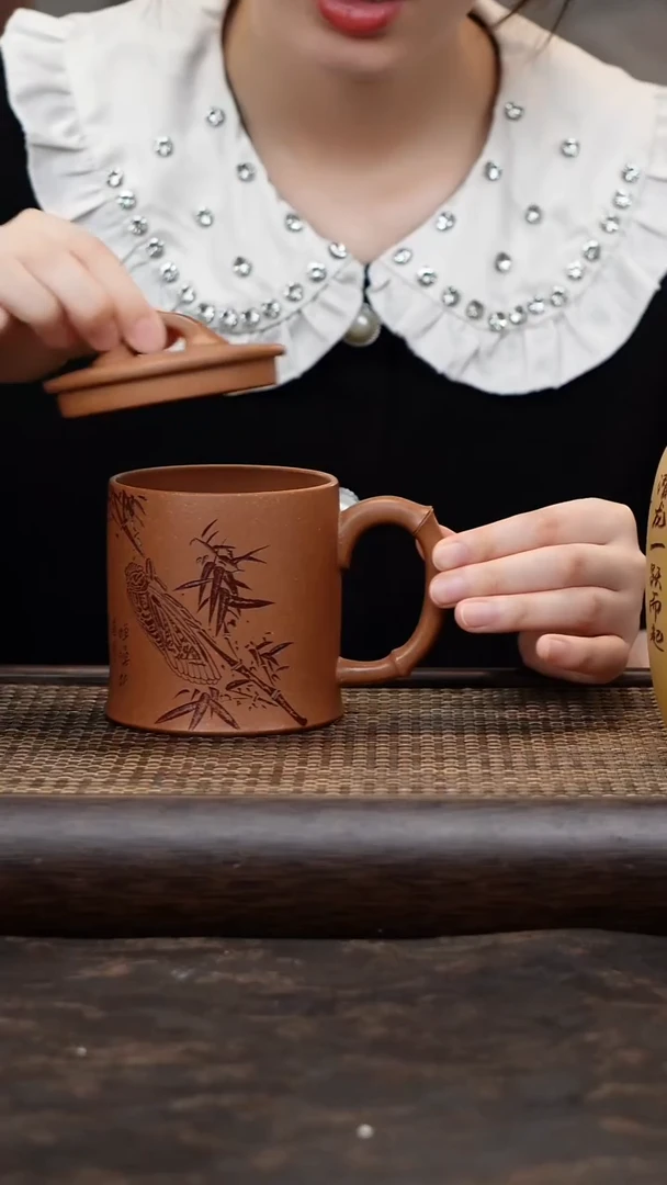 茶杯紫砂红降坡蝉鸣