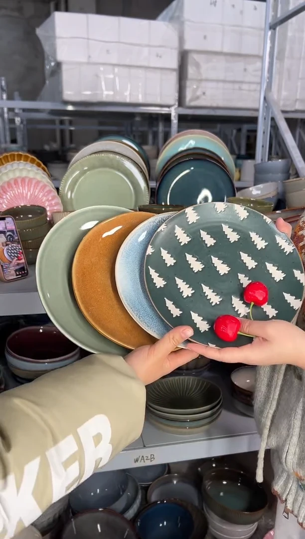 陶瓷外贸尾货瑕疵满20包邮X4小盘