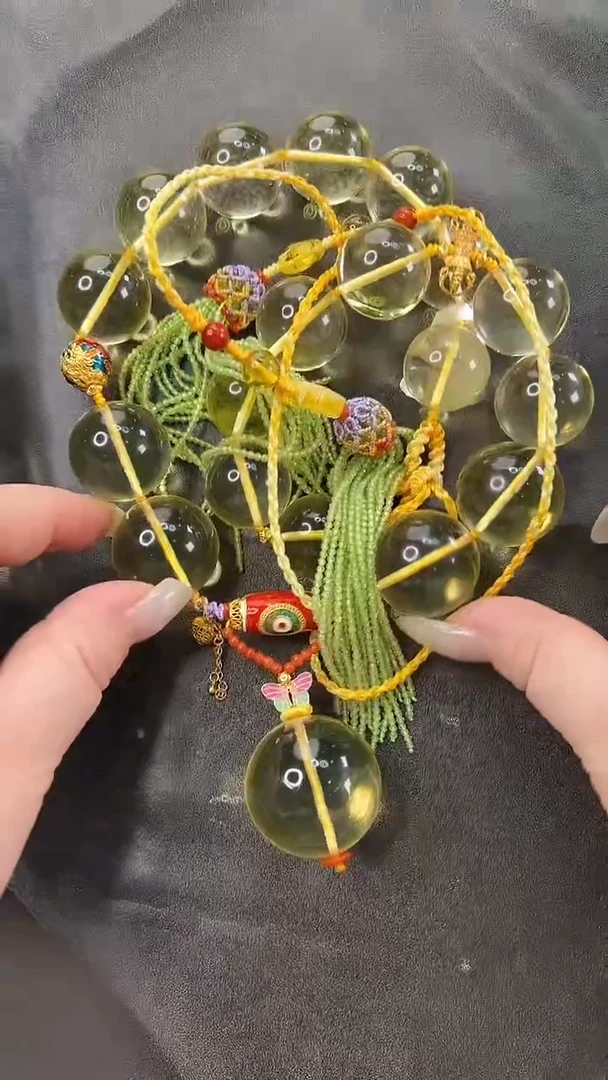 琥珀颈饰未镶嵌项链