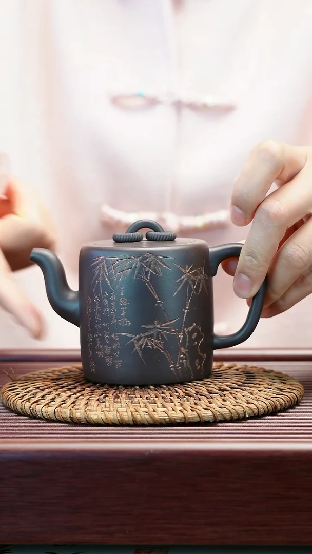 茶壶紫砂原矿天青  双圈  251cc