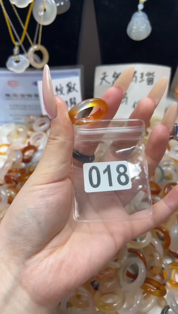 玛瑙/玉髓戒圈未镶嵌21/018