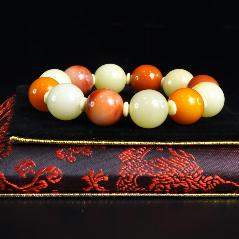 18寿山石芙蓉多宝手串66.8克卡16