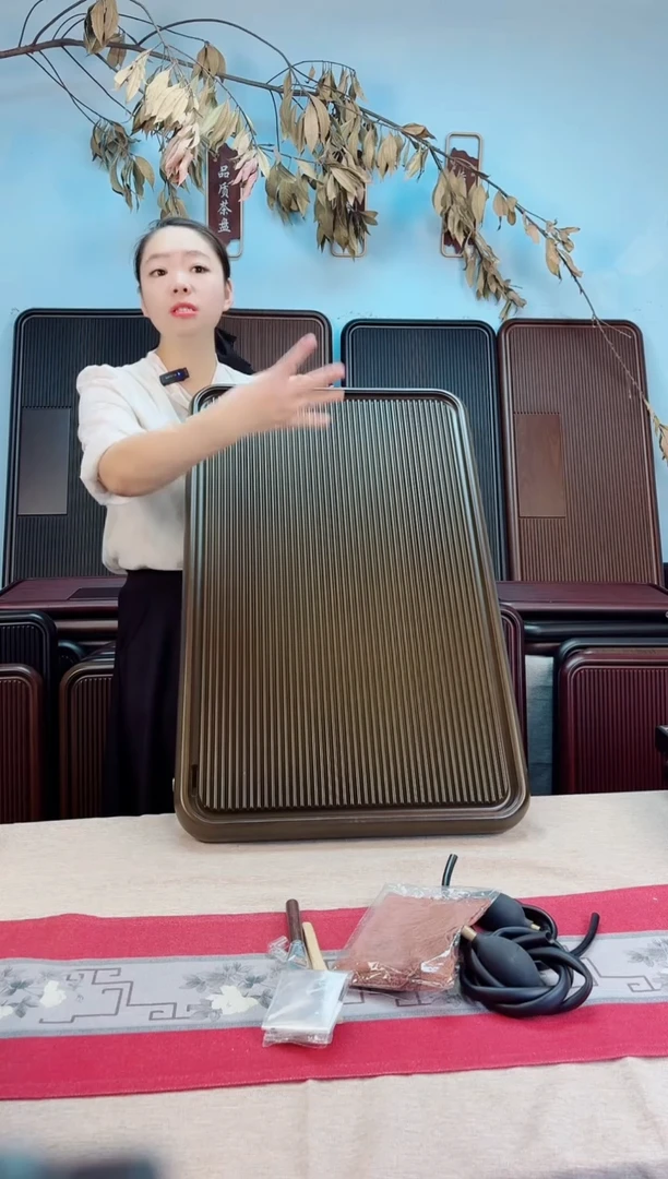 用****4千川青棕色款式茶盘80*50*5
