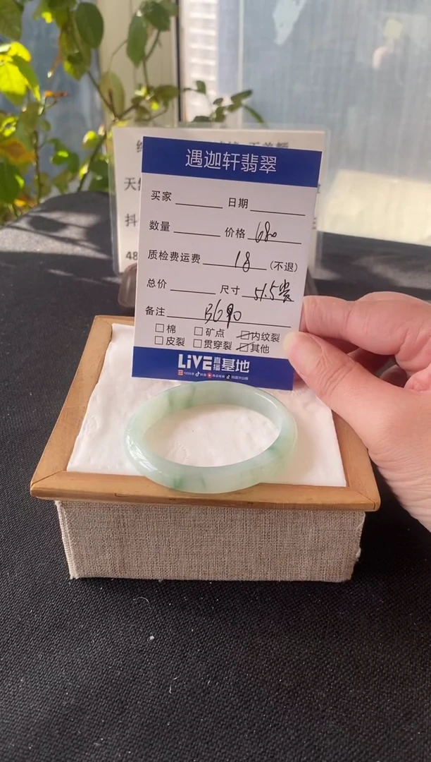 未镶嵌手镯翡翠51.5贵妃 B690编码