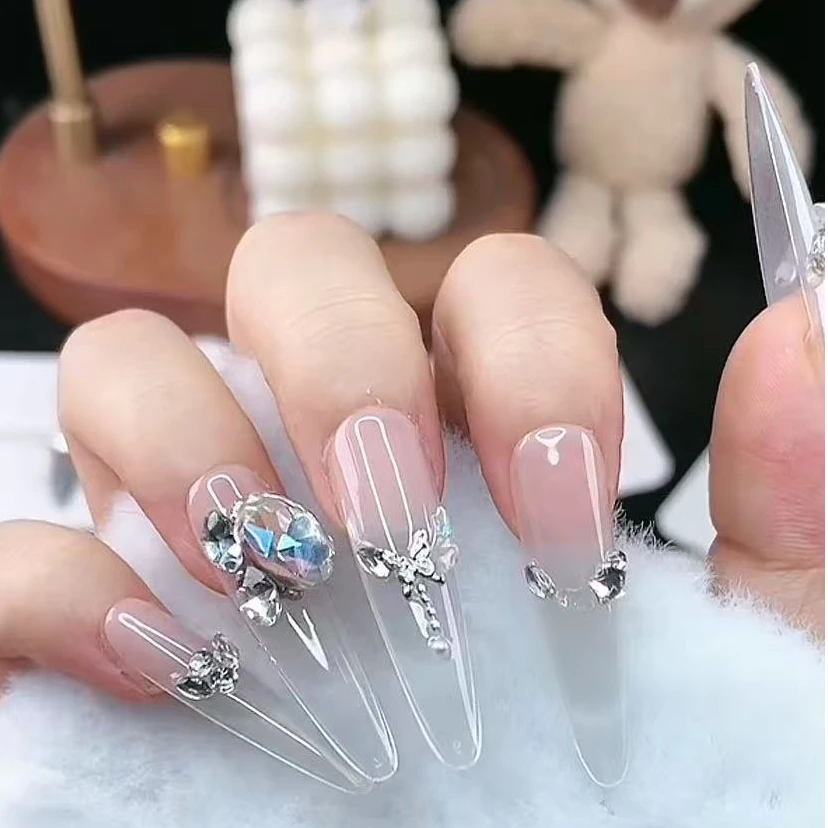 【Enailvis 穿戴甲】4.0长尖猫眼气质显白满钻