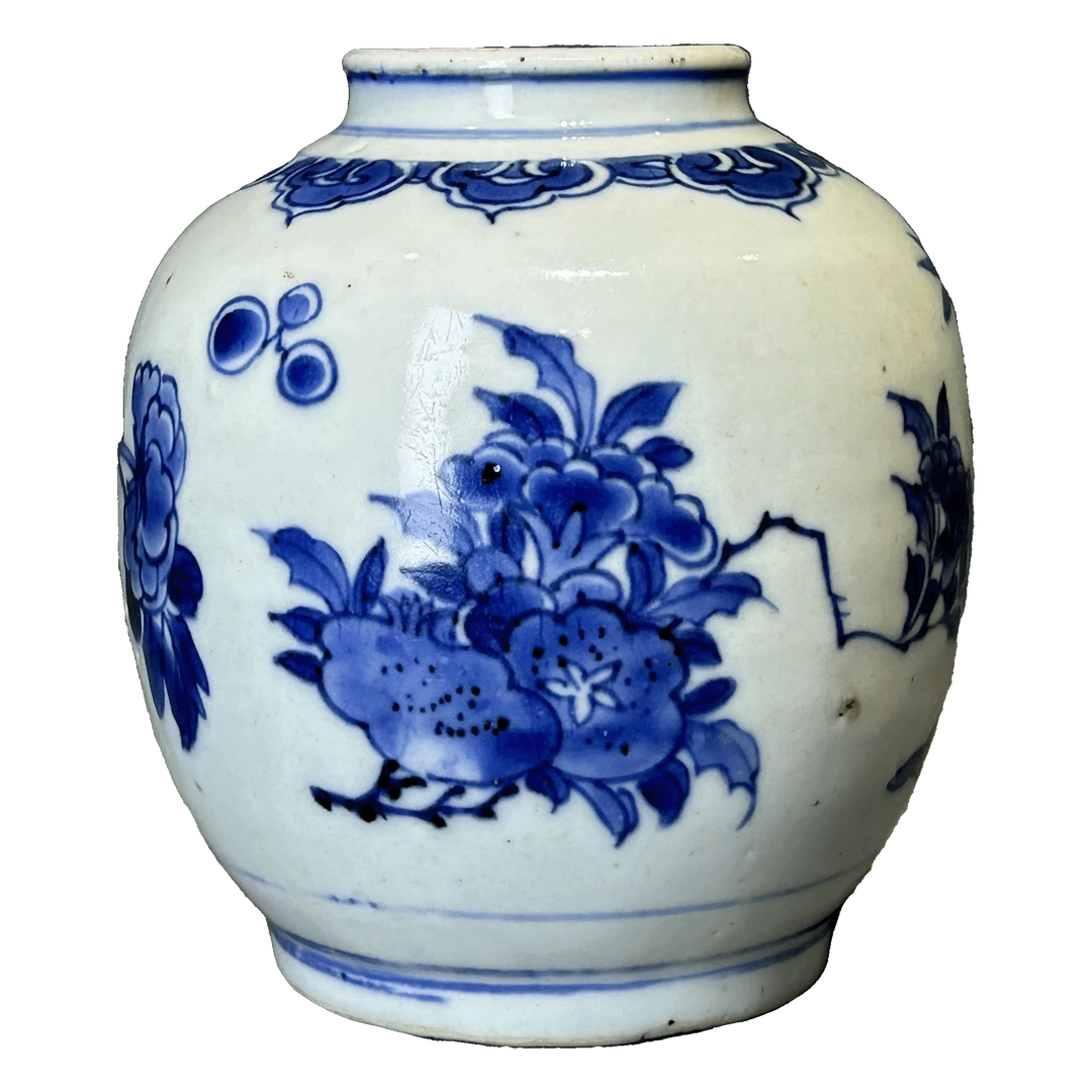 25201488x青花花卉纹罐