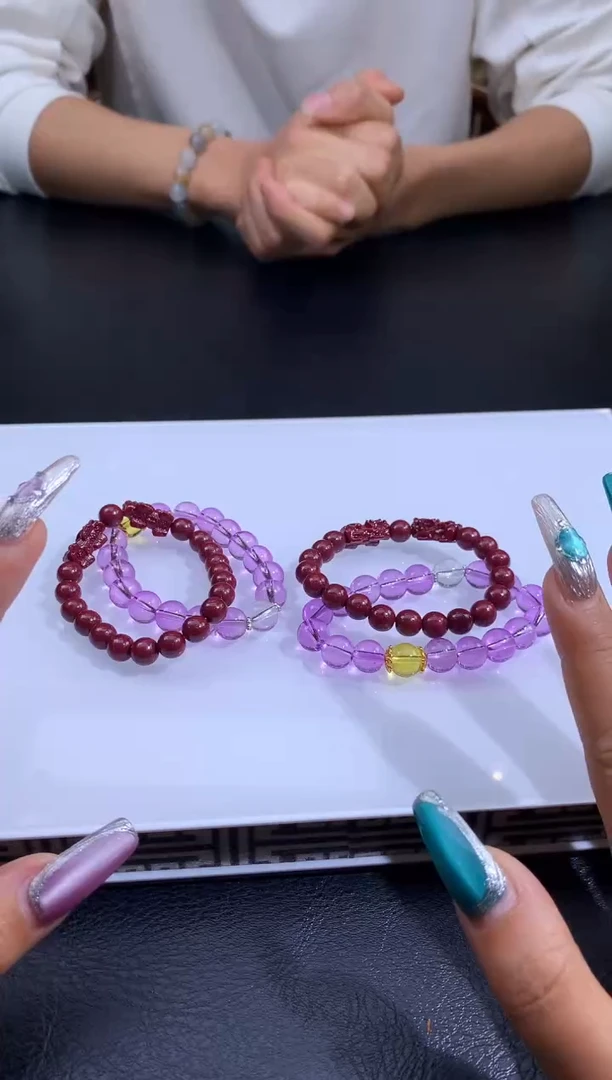 未镶嵌手链玛瑙/玉髓多样性发一对