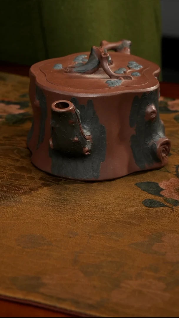 茶壶紫砂大 紫泥树桩壶